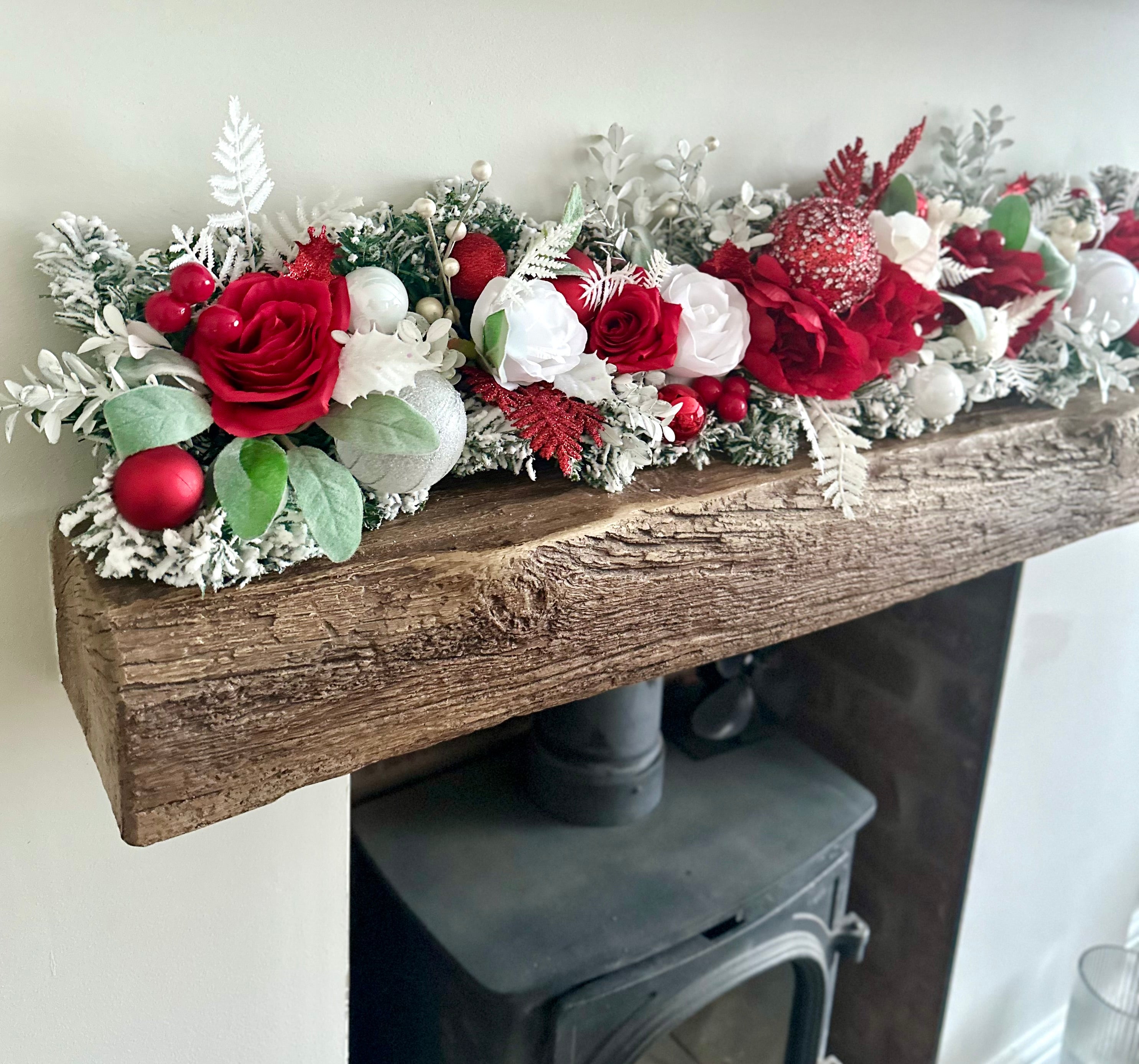 Red&white garland 4ft