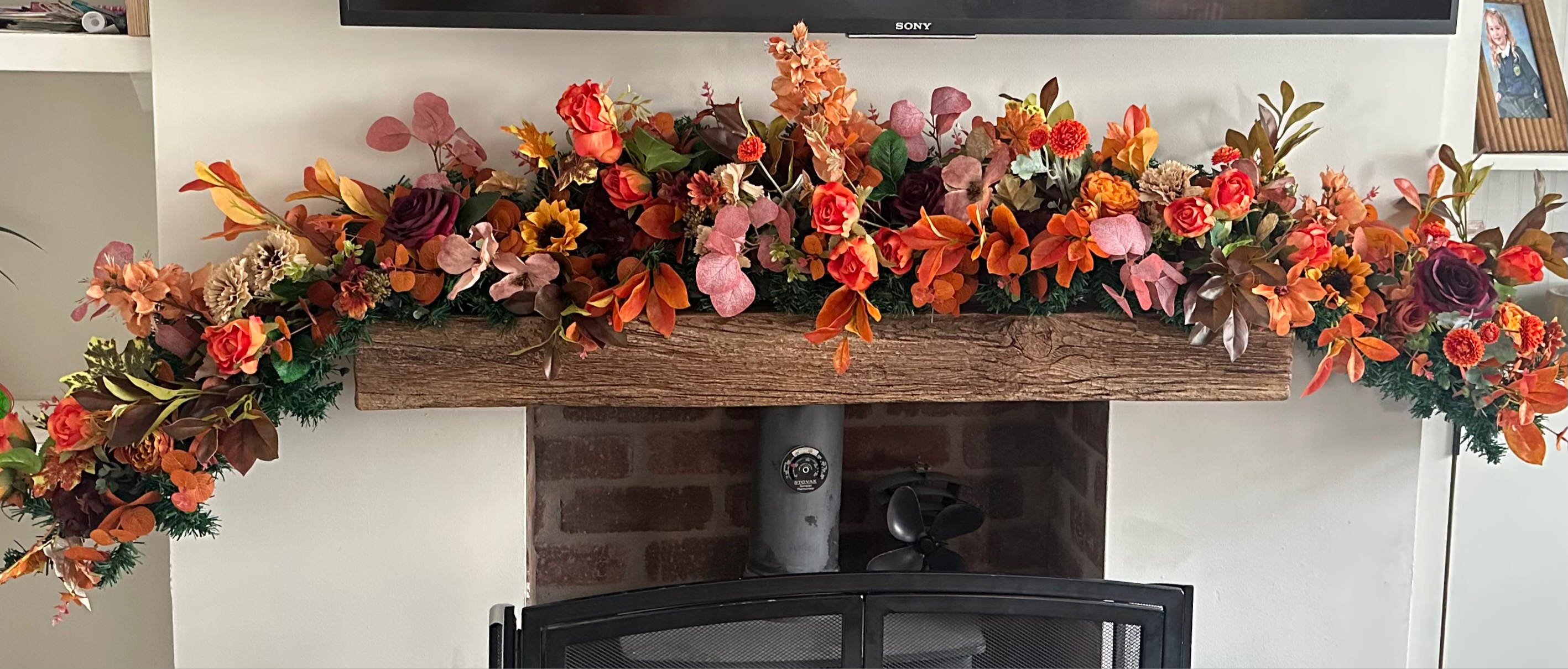 Extra long autumn garland (6ft)