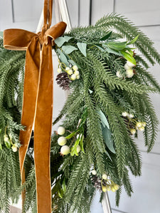 Real touch pine wreath