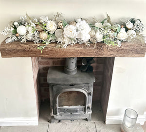 White & champagne gold 4ft garland