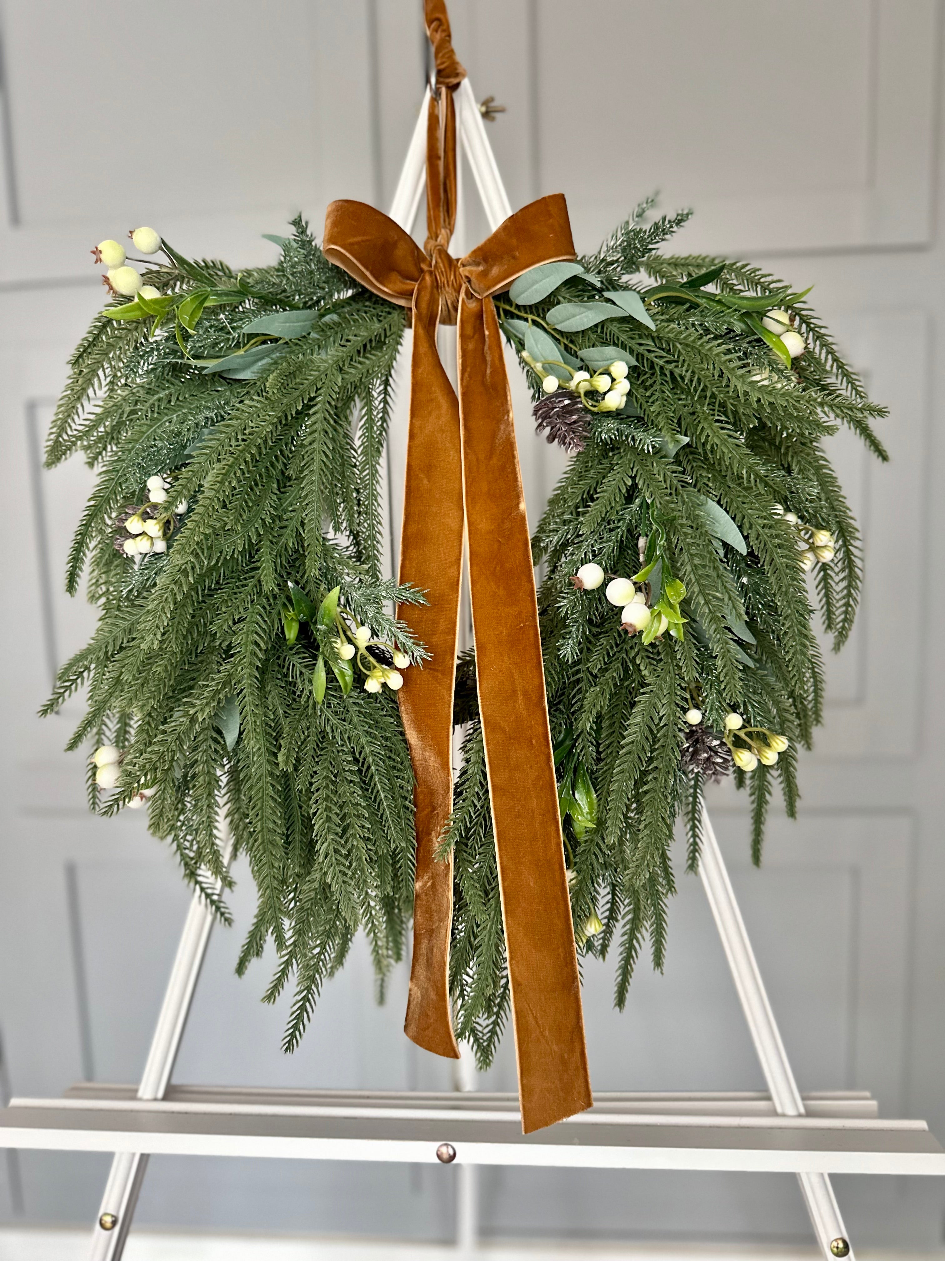 Real touch pine wreath