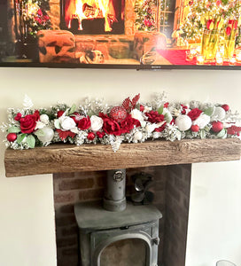 Red&white garland 4ft