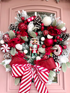 Christmas candy wreath and garland