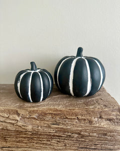 Black cement pumpkin