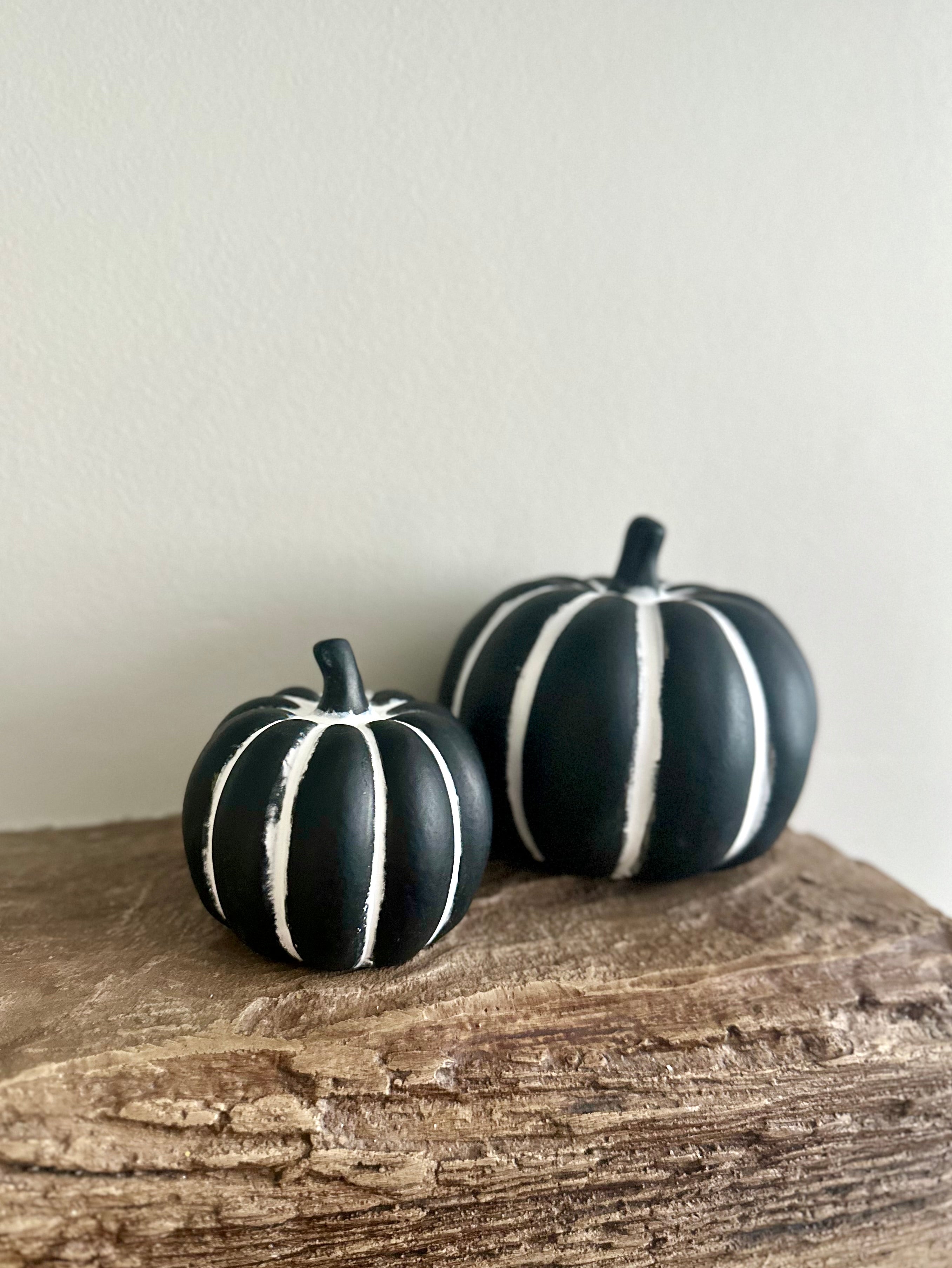 Black cement pumpkin