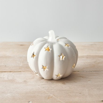 LED pumpkin with star detail 8cm