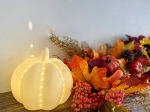 LED ceramic pumpkin